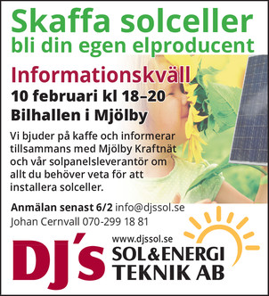 Läs mer om artikeln Välkomna på informationskväll den 10 februari i Mjölby!